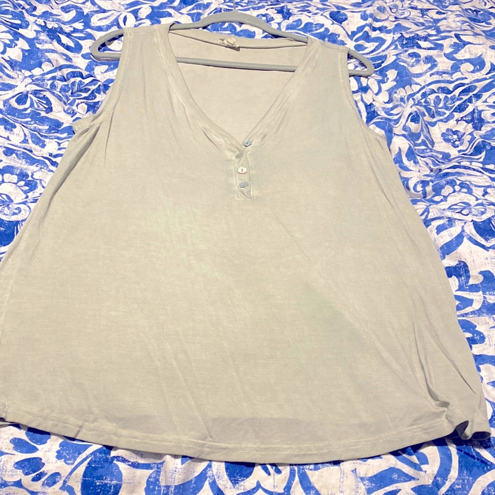 Womens green tank top